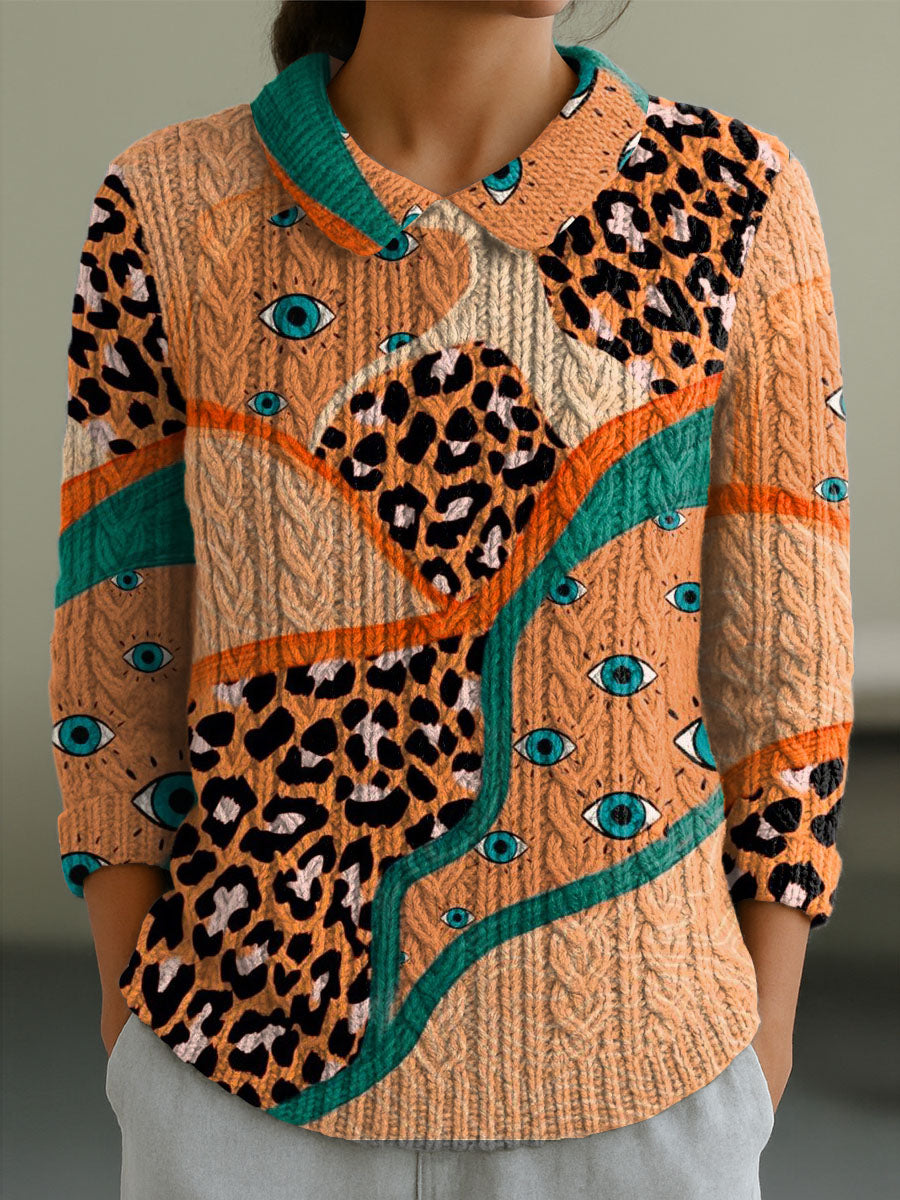 womens-eyes-leopard-print-casual-peter-pan-collar-3-4-sleeve-sweater