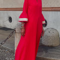 Women's V-neck Trumpet Sleeve Maxi Dress