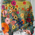 beautiful-colorful-flower-field-painting-art-print-knit-turtleneck-pullover-sweater