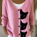 funny-cats-art-print-buttoned-v-neck-cardigan-sweater-ihxz