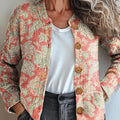 cardigan-pull-à-boutons à imprimé floral vintage pour femme - isjz 