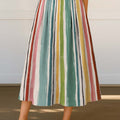 Colorful vertical stripes decorative pattern Skirt