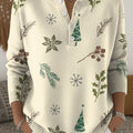 Women's Christmas Pattern Art Print Buttoned Cardigan Sweater