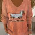 womens-funny-halloween-dogs-art-print-casual-pullover-sweater