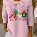 Tis The Season Vintage Christmas Art Print Buttoned Cardigan Sweater