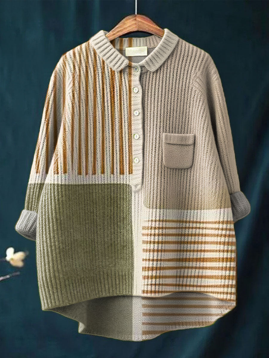 womens-geometric-pattern-art-print-casual-pullover-knit-sweater