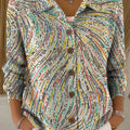 Women's Abstract Pattern Art Print Casual Cardigan Sweater