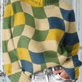 abstract-geometric-checkered-painting-art-print-knit-turtleneck-pullover-sweater