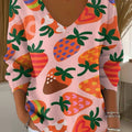 womens-irregular-strawberries-pattern-casual-pullover-sweater