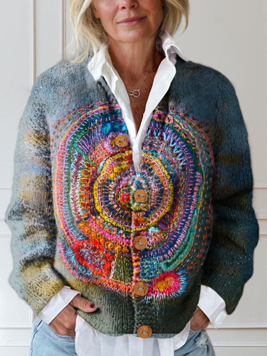 womens-vintage-pattern-art-print-buttoned-cardigan-sweater-vpg8