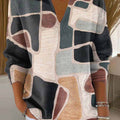 Women's Abstract Pattern Art Printed Casual Sweater