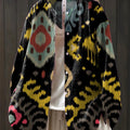 Women's Ethnic Pattern Art Print Casual Cotton And Linen Shirt