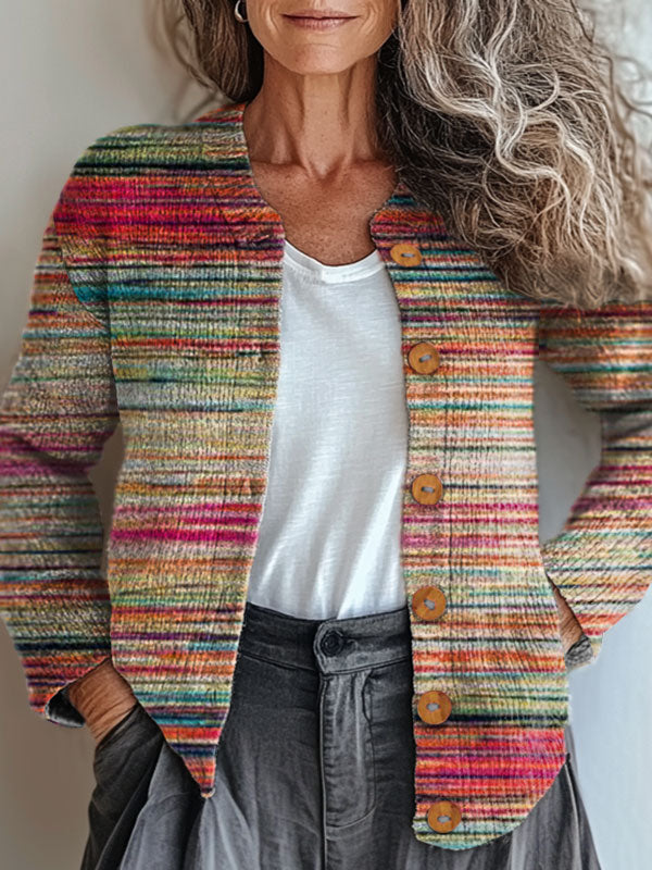 vintage-striped-art-print-buttoned-cardigan-sweater-nath