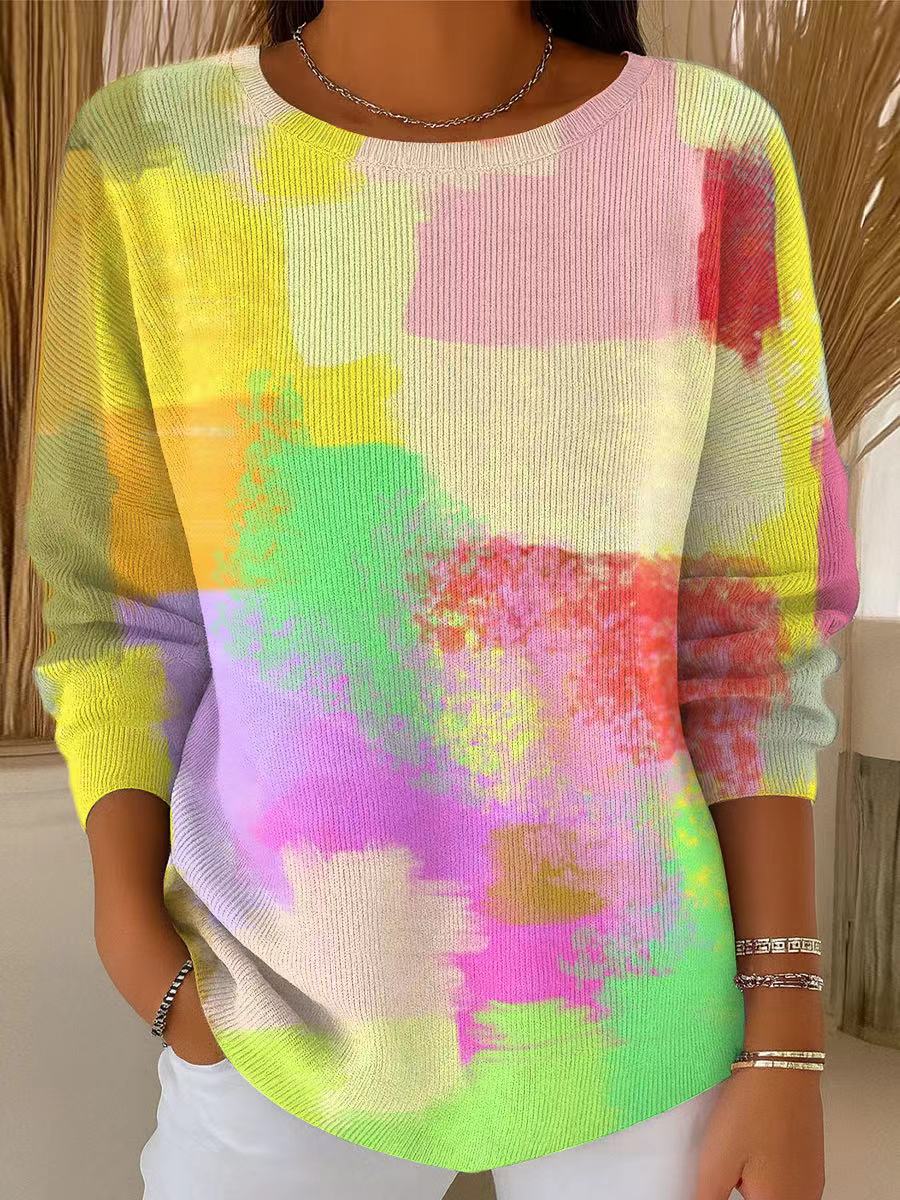 womens-beautiful-colorful-graffiti-painting-art-print-casual-pullover-sweater-koxu