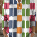 Beautiful Colorful Abstract Stripe Painting Art Print Buttoned Cardigan Sweater