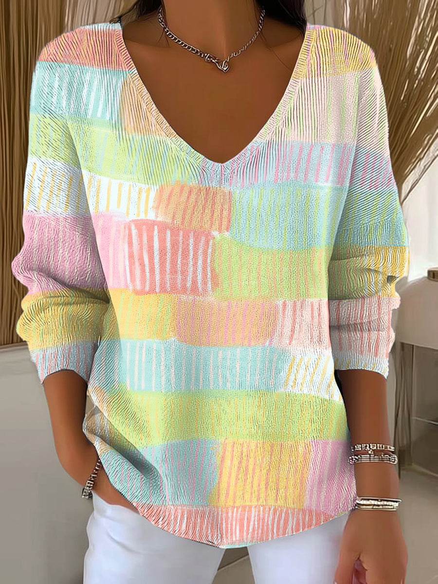 womens-beautiful-colorful-abstract-color-block-painting-art-print-casual-pullover-sweater
