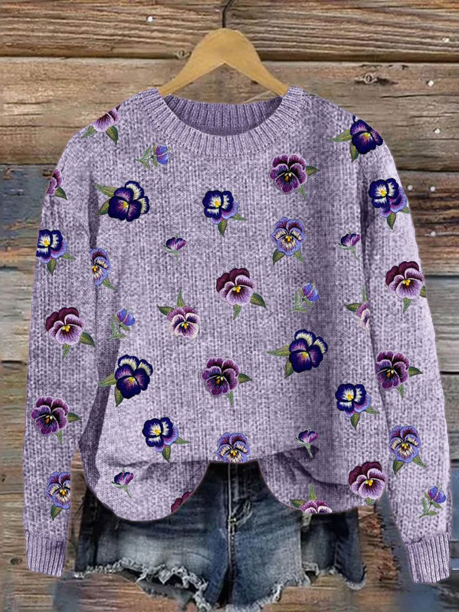 vintage-floral-art-print-knit-pullover-sweater-wn28