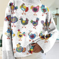 womens-lovely-chicken-pattern-art-print-knit-turtleneck-pullover-sweater-thk2