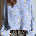 womens-vintage-floral-art-print-casual-pullover-sweater-4dzo