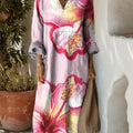 Women's Pink Flowers Art Print Dress