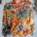 womens-beautiful-large-flower-painting-art-print-casual-pullover-sweater-q1o0