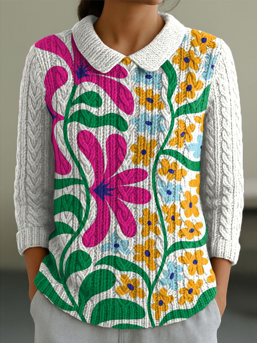 womens-flowers-casual-peter-pan-collar-3-4-sleeve-sweater-x08e