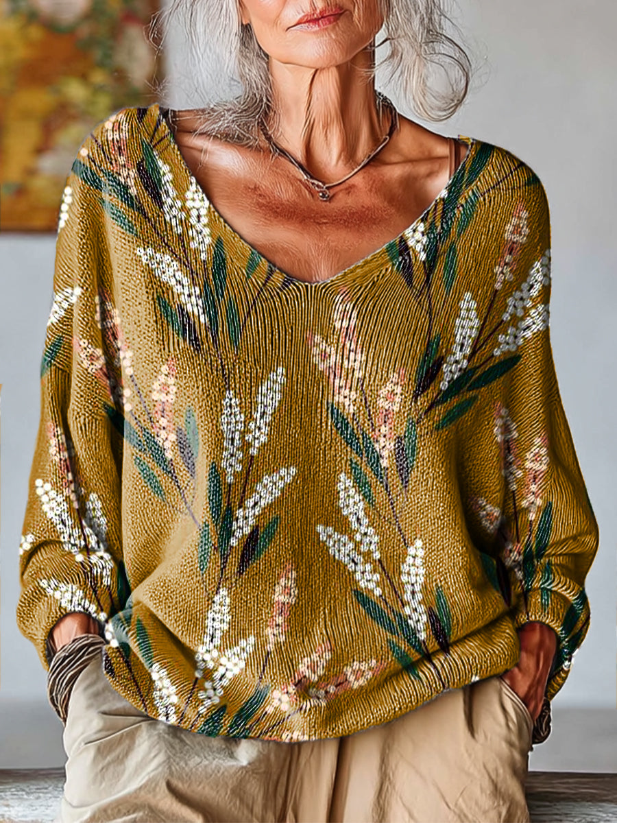 womens-vintage-floral-painting-art-print-casual-pullover-sweater-i9df