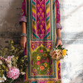 Women's Ethnic Diamond Geometric Floral Painting Art Print Dress