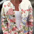 womens-vintage-artistic-flowers-print-buttoned-cardigan-sweater