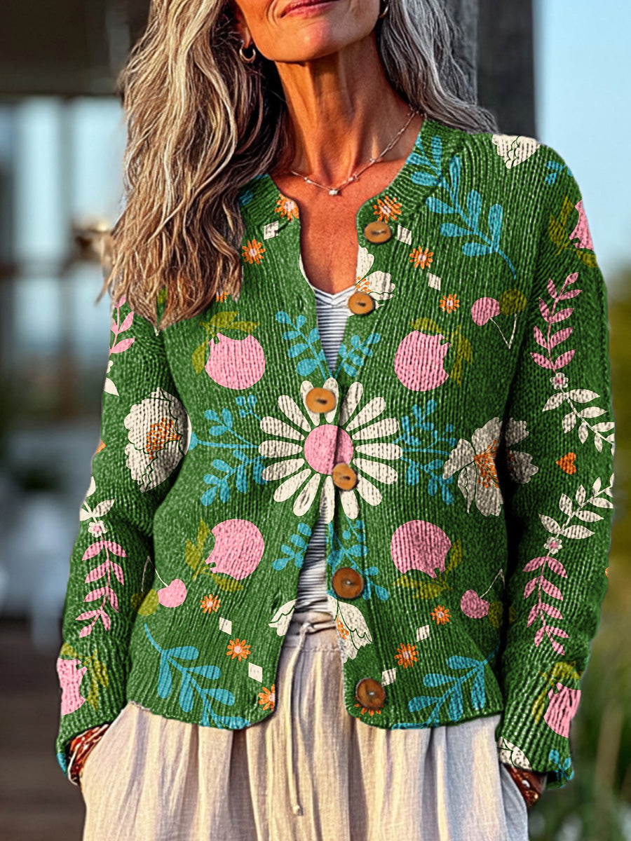 vintage-beautiful-floral-painting-art-print-buttoned-cardigan-sweater