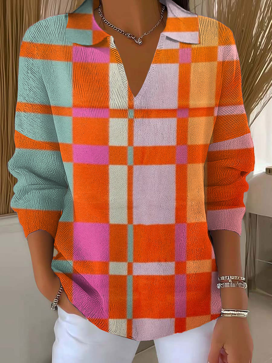 womens-vintage-abstract-geometry-art-printed-casual-hooded-button-sweater-kzwp