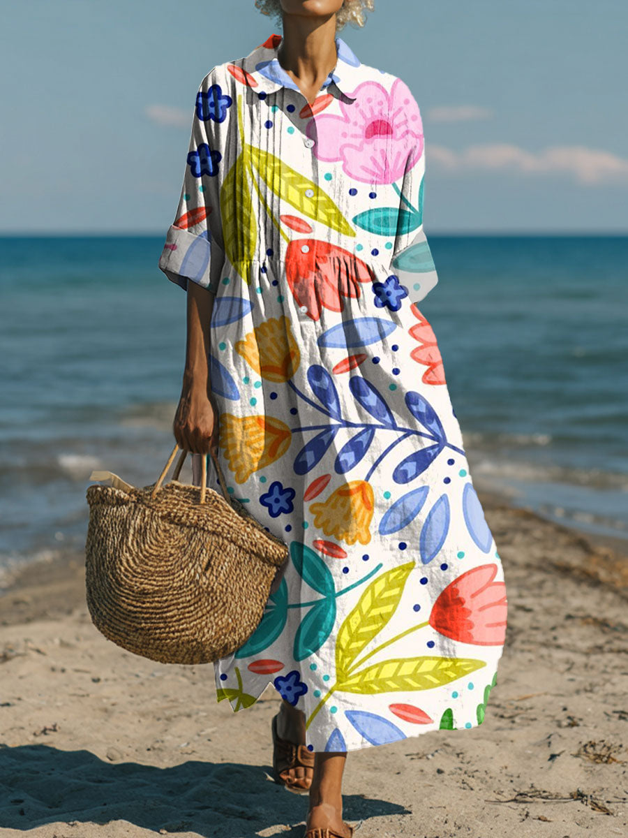 Women's Flowers Art Casual Print Dress