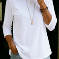 Cozy Boat-neck Cotton T-shirt
