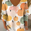 womens-lovely-pumpkin-pattern-art-print-casual-pullover-sweater-lcc0