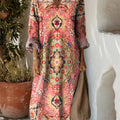 Robe en coton à imprimé floral vintage pour femme