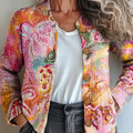 Women's Floral Fantasy Art Print Button Cardigan