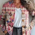 Gilet boutonné à carreaux marocains vintage 