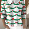 womens-christmas-pattern-art-casual-print-peter-pan-collar-3-4-sleeve-sweater