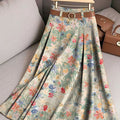 Women's Floral Art Print Casual Cotton Skirt