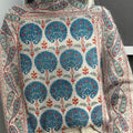 Pull à col roulé en maille à imprimé floral vintage symétrique - 8cen 