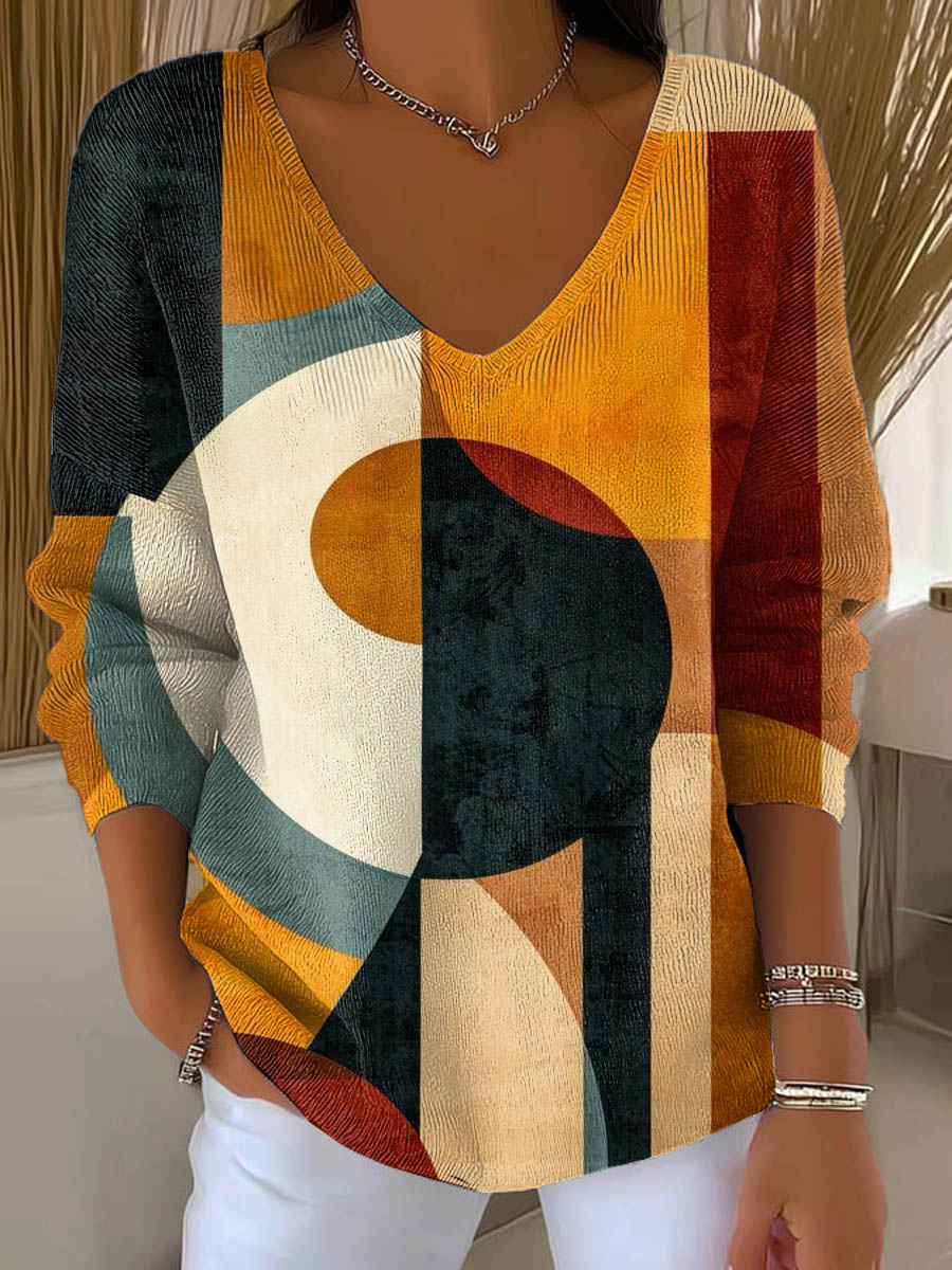womens-geometric-pattern-art-print-casual-pullover-sweater-xs0j