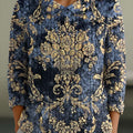 womens-vintage-floral-art-print-casual-peter-pan-collar-3-4-sleeve-sweater-evv5