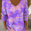 womens-purple-leaves-painting-art-print-casual-pullover-sweater