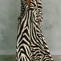 Women's Vintage Leopard Art Elegant Romantic Casual Vacation Maxi Dress