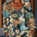 womens-vintage-floral-painting-art-print-casual-pullover-sweater-o56o