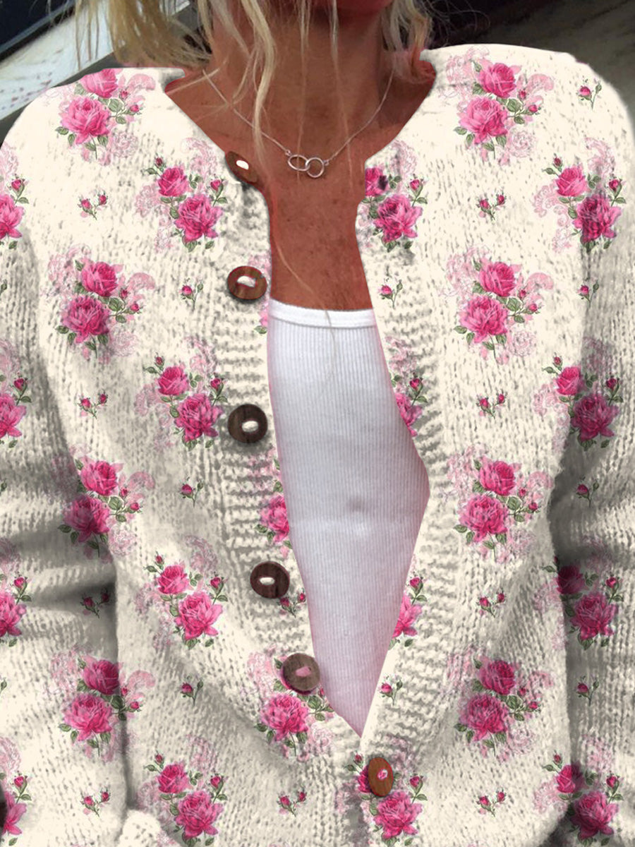 watercolor-french-rose-repeat-pattern-print-buttoned-cardigan-sweater