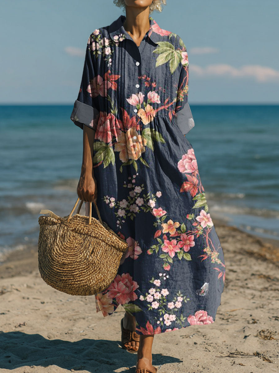 Women's Flowers Art Casual Print Dress