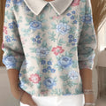 womens-floral-flowers-casual-print-peter-pan-collar-3-4-sleeve-sweater-df8c