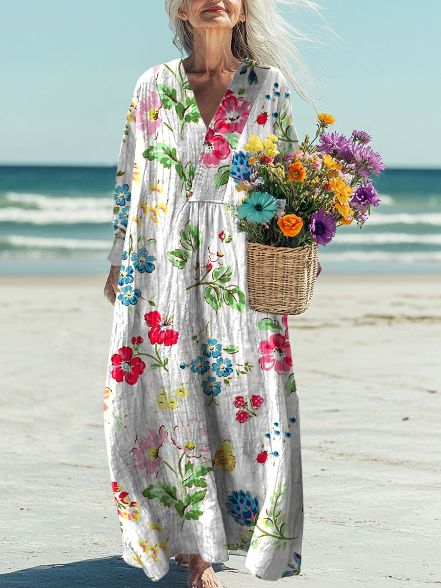 Women's Flowers Art Print Casual Dress