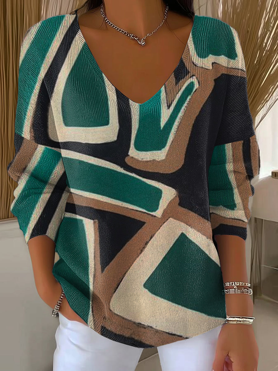 womens-geometry-pattern-pullover-sweater